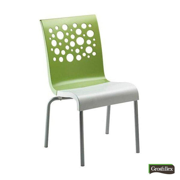 Chaise G-2 bubbles blanc/vert - CoraliaGarden™