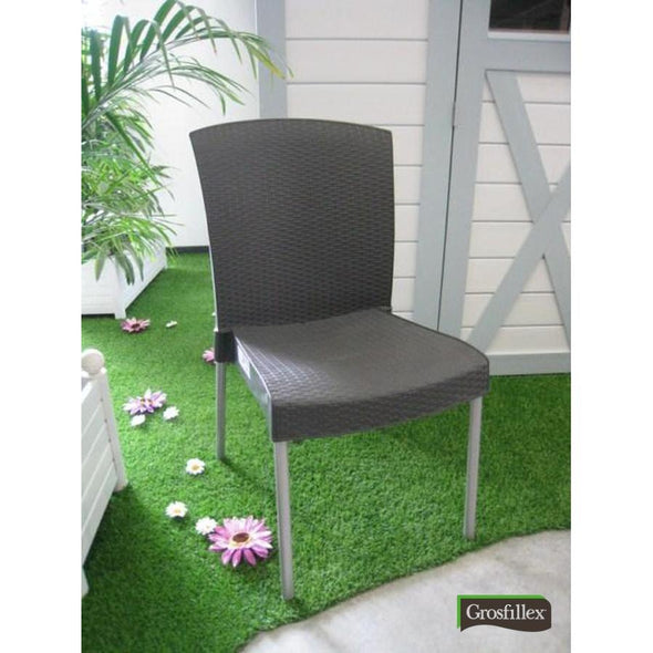 Chaise ineo empilable anthracite - CoraliaGarden™