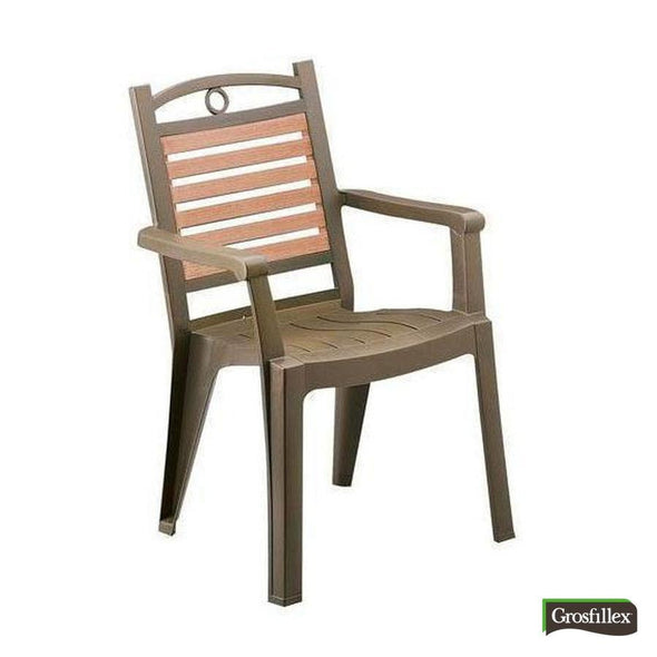 Fauteuil winston empilable bronze - CoraliaGarden™