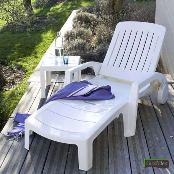 Table basse de jardin miami blanc - CoraliaGarden™